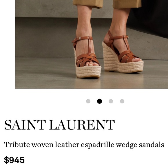 Saint Laurent Tribute Platform Espadrilles 36 Tan (Pre-loved) - Picture 13 of 13